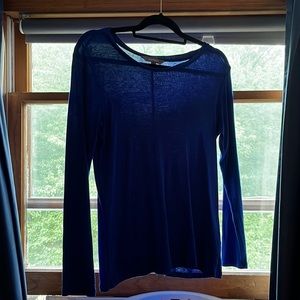 Blue long sleeve top
